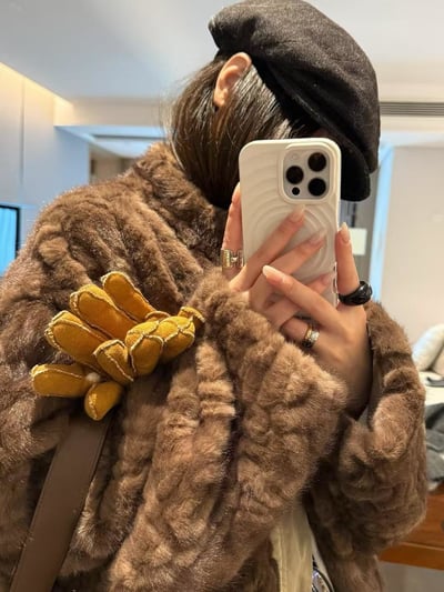 兩面穿皮草棒球服大衣8