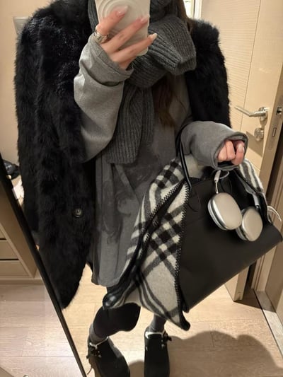 羊絨加絨人像長t恤7