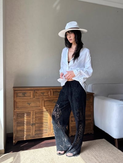 V領亞麻法式襯衫8