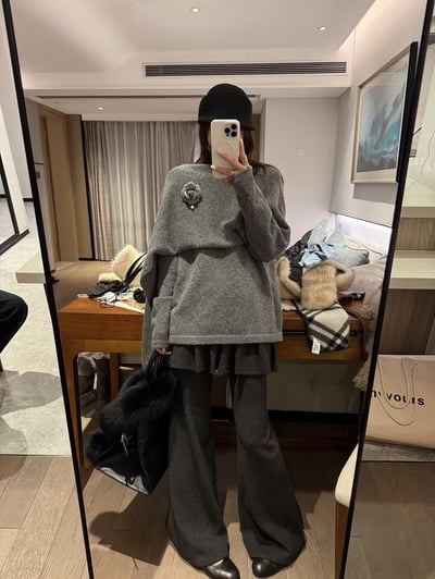 駱駝毛軟糯斗篷披肩毛衣15