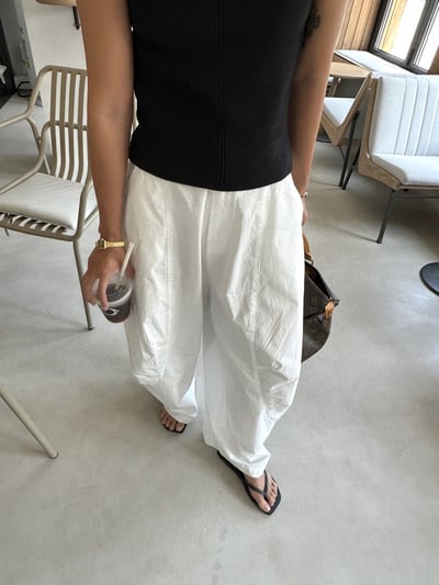 梨型空氣闊腿長褲2