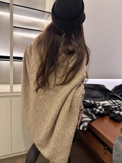 大披肩流蘇斗篷羊毛上衣6