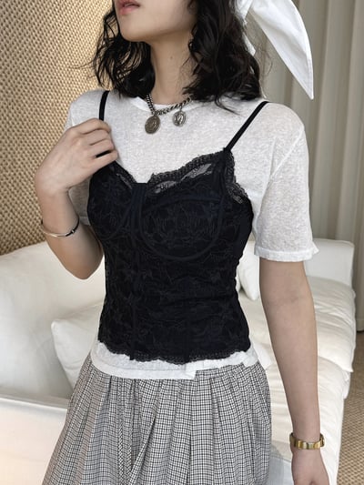 蕾絲魚骨版吊帶4