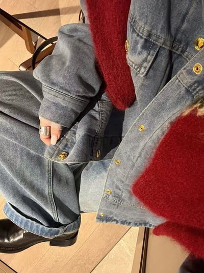 男友款夾棉牛仔外套4