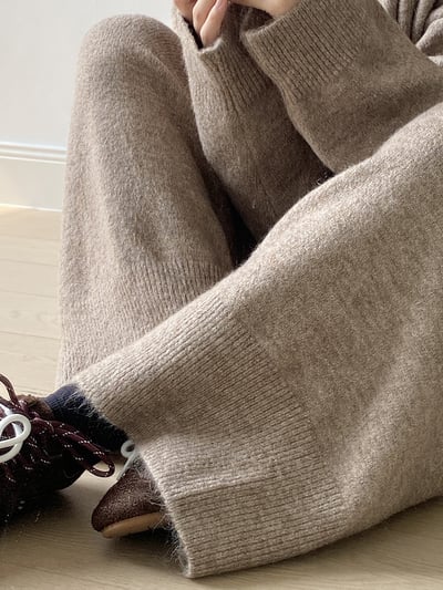軟糯寬鬆套頭毛衣套裝8