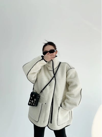 羊羔毛雙面穿麂皮外套2