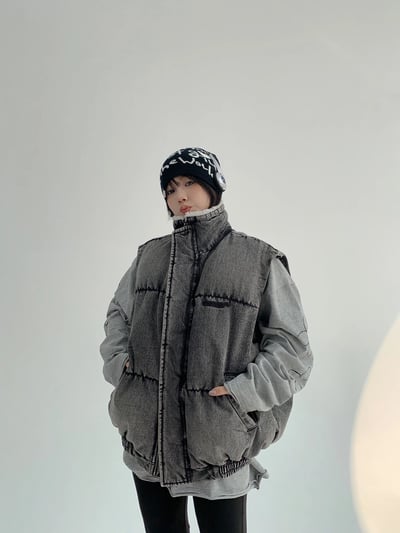 寬鬆加厚做舊牛仔背心4