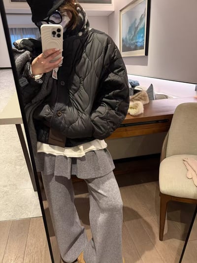 梨形磨毛喇叭百衛休閒褶15