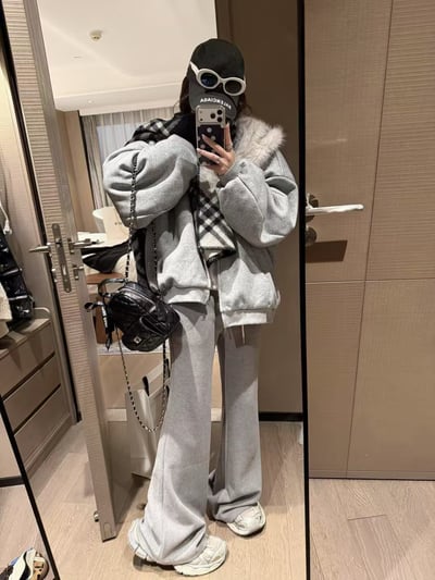 兩面穿皮草衛衣棉外套6