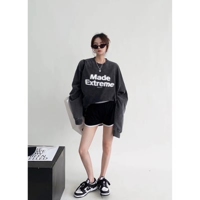 美式設計重工做舊薄長袖t恤5