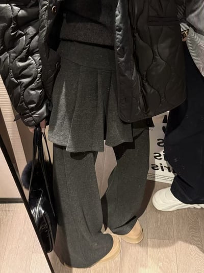 梨形磨毛喇叭百衛休閒褶8