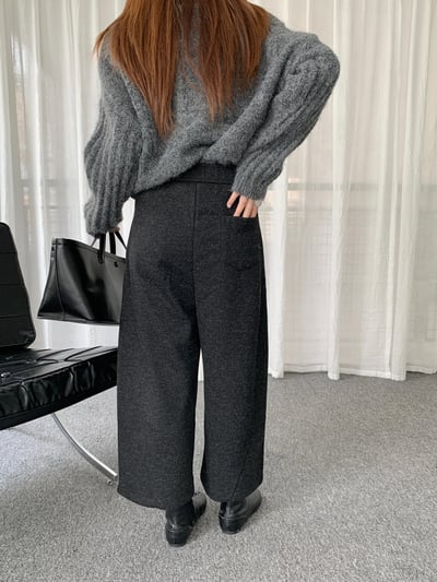 羊毛八分闊腿褲6