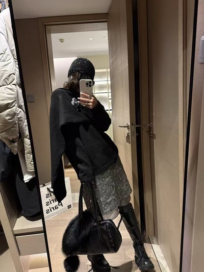 駱駝毛軟糯斗篷披肩毛衣11