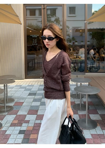 羊駝毛小吊帶+毛衣兩件套9