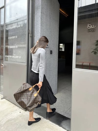 秋冬西裝中低腰半身魚尾裙不規則下擺立體百褶裙4