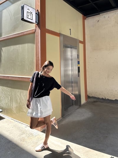 基本款斜肩輕薄露肩短袖棉質T卹17