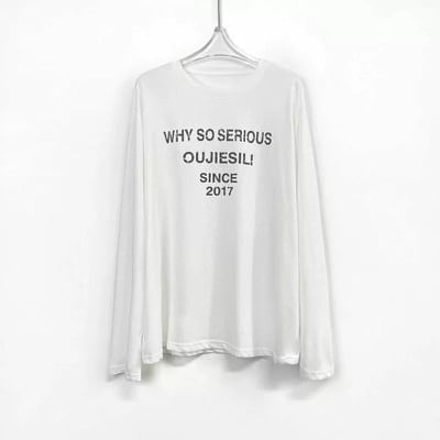 入秋薄款微透寬鬆字母印花圓領罩衫恤12