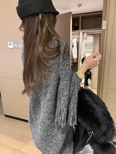 大披肩流蘇斗篷羊毛上衣5