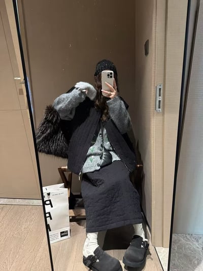 棉絎棉繡花馬甲半身裙套裝4