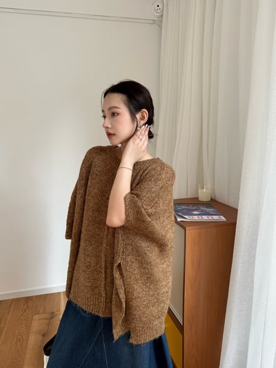 復古氛圍羊毛斗篷式圓領5