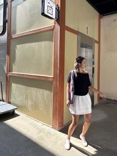 基本款斜肩輕薄露肩短袖棉質T卹16