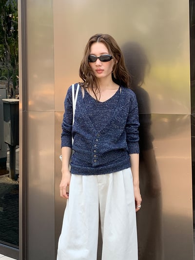 羊駝毛小吊帶+毛衣兩件套5