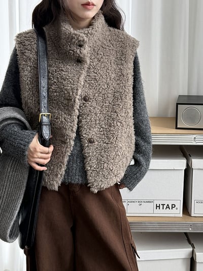 羊羔毛馬甲背心4