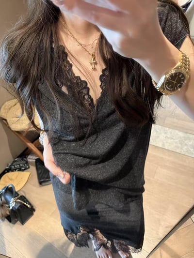 亞麻羊絨雪花兩件式鬆緊腰中裙半身裙5