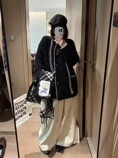 羊駝長毛毛圈明線大開衫2