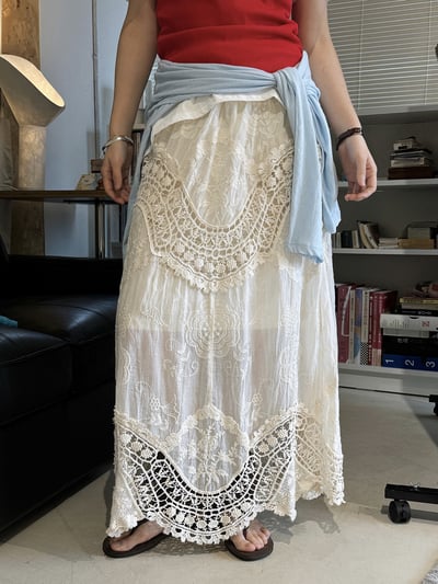 法式波西米亞鉤花A字手工感3