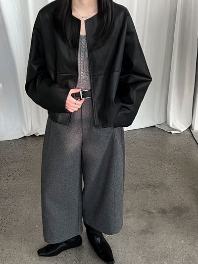 立體寬鬆高級九分褲1