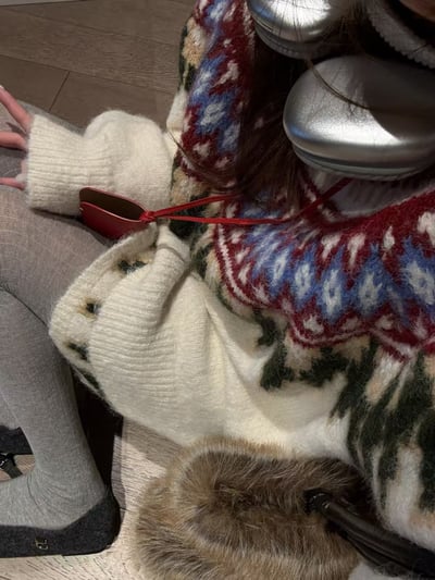 氛圍費爾島長袖毛衣短裙套裝5