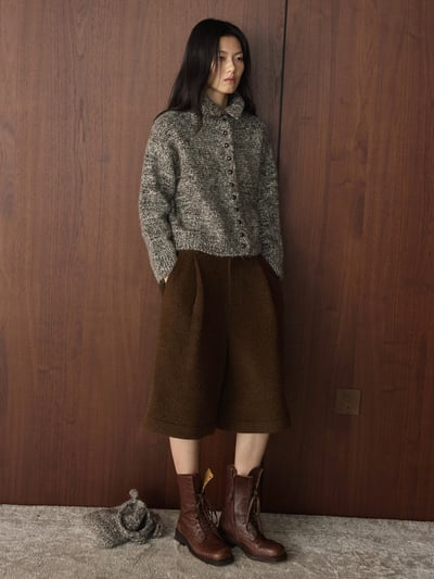 高領付包針織上衣4