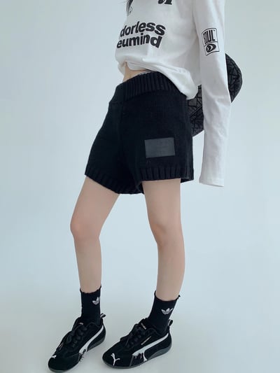 復古加厚針織短褲3