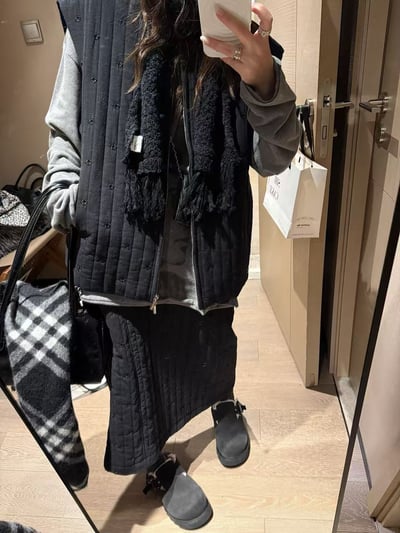 棉絎棉繡花馬甲半身裙套裝1