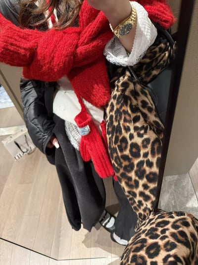 籠褲羊毛花苞加絨長褲9