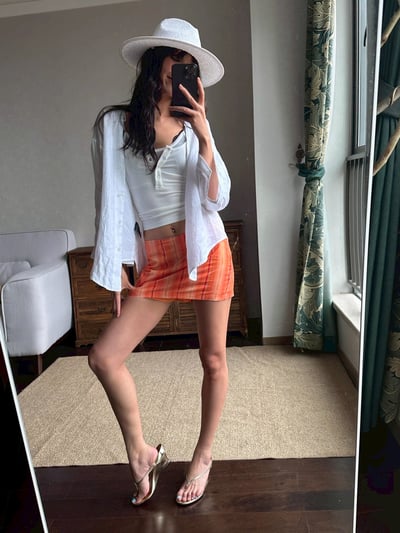 V領亞麻法式襯衫6