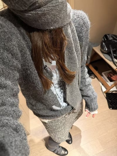 長袖針織上衣貓咪毛衣4