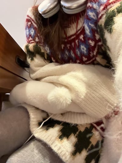 氛圍費爾島長袖毛衣短裙套裝4