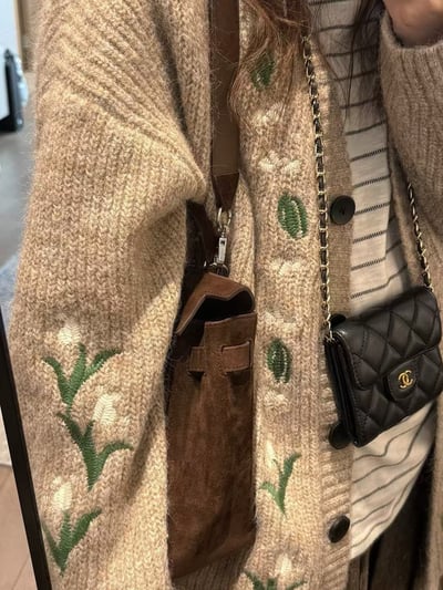 羊駝毛刺繡毛衣開衫外套7