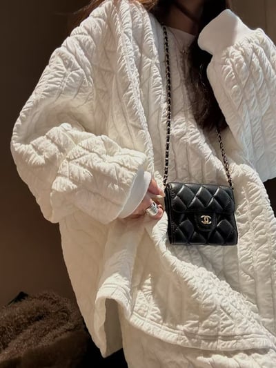 圓領夾絲綿坑條絎棉套裝9