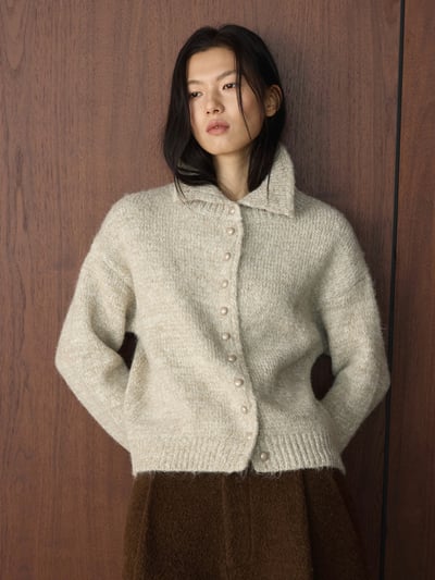 高領付包針織上衣1