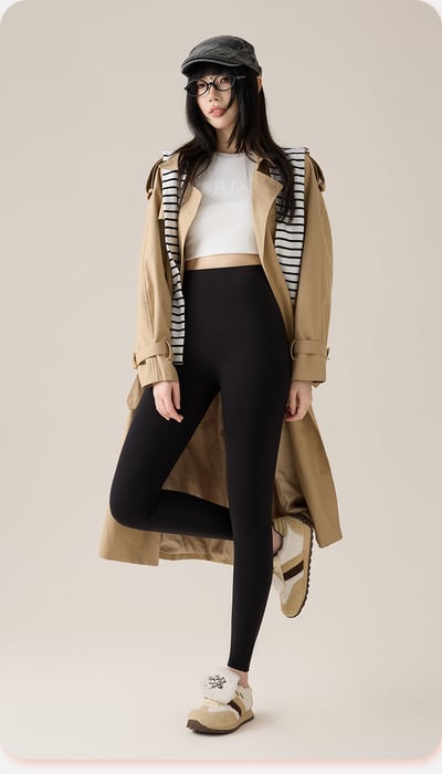 鯊魚瑜珈高腰外穿薄棉緊身褲8