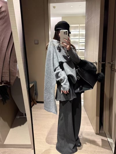 駱駝毛軟糯斗篷披肩毛衣7