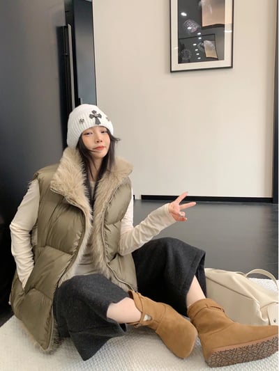 短款雙面兩穿馬甲外套3