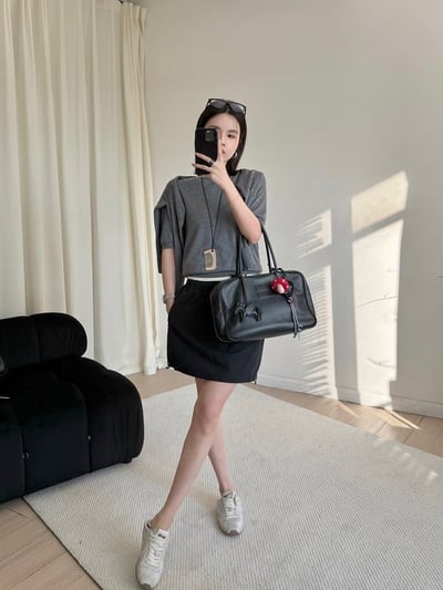 春季羊毛短袖圓領針織開襟衫薄外套兩件式13