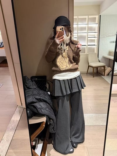 長袖針織上衣貓咪毛衣3