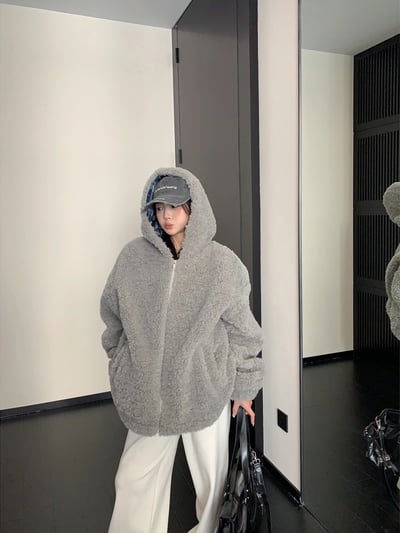 羊羔毛連帽外套3