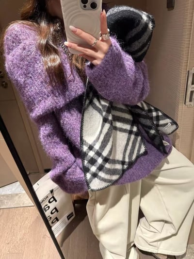 蓬鬆度高紐帶毛衣1