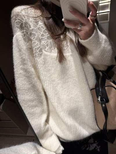 鏤空亮片亮片刺繡針織毛衣4